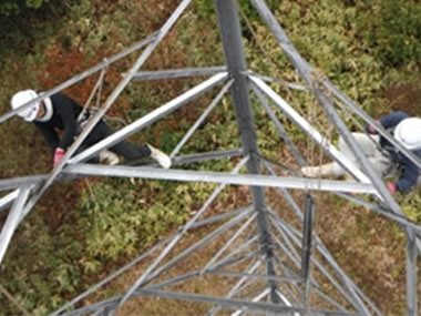 鉄塔部材交換