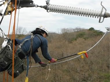 電線のクセ直し